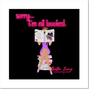 Sorry I'm All Booked - brunette girl Posters and Art